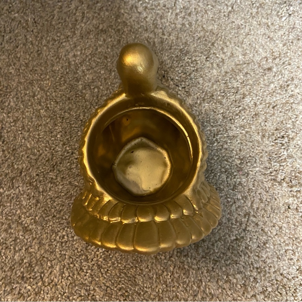 Gold Turkey Shaped Planter/candle‎ holder - Picture 5 of 8
